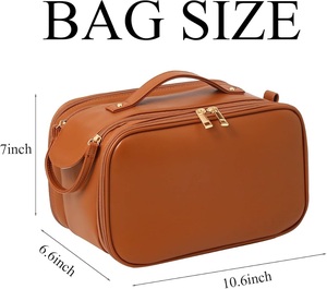 Wholesale Factory Price Travel <b>Makeup</b> <b>Bag</b> for Women Cosmetic <b>Bags</b> Large Capacity Leather Toiletry <b>Bag</b> at Best Price - Product Image 6