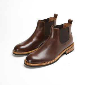 Bottines mi-mollet en cuir givré tendance avec boucle, design léger pour l'hiver et les soirées - Product Image 3