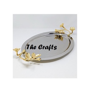 Plateau de service alimentaire au meilleur design en bois de couleur marron, accessoires de table, plateau de service pour desserts à vendre - Product Image 4