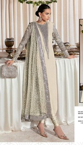 Nueva Georgette paquistaní con bordado, traje de trabajo con parte inferior e interior con Georgette con bordado de red, Duppata para mujer - Product Image 2