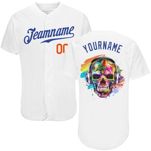 High Quality Baseball Jersey Uniform Blank Custom <b>Skull</b> Fashion Wholesale T-<b>Shirts</b> Spandex/Polyester Breathable Quick Dry Best - Product Image 1