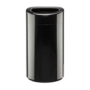 Multi Functional Trash Bin full black coated Hotel Bar /Cafe Usage Garbage Storage Dust Bin For Sustainable Metal Trash Bin Can