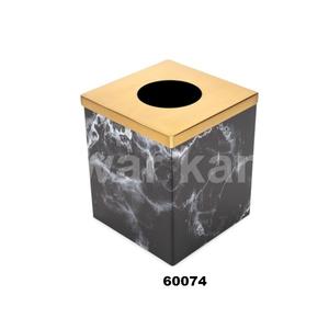 Cubo 6x5 caja de pañuelos de Metal de hierro soporte organizador baño tocador encimera mesitas de noche Oficina hogar mármol - Product Image 1