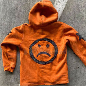 Sudadera con Capucha Bordada Desgastada para Hombre, Diseño Clásico con Detalles Bordados, Sudadera con Capucha Bordada Desgastada para Hombre - Product Image 2