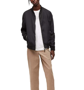 Veste bomber d'hiver pour homme de qualité supérieure, avec logo personnalisé, imperméable, col montant, appliques sur le devant, réversible, grande taille, fermeture éclair - Product Image 3