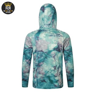 Vêtements de pêche personnalisés Shorts de plage UPF50 + Sweat à capuche de pêche UV évacuant l'humidité Sweats à capuche de pêche à manches longues - Product Image 2