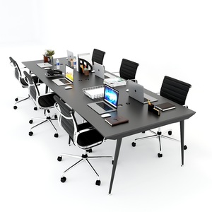 Minimalist Design 6-Person Cluster <b>Workstation</b> 360x120cm Size with Tapered Legs Assembly Required-for Office & Bedroom Furniture - Product Image 2