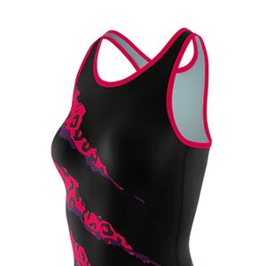 Vêtements de sport de qualité supérieure vente en gros singulet de lutte une pièce singulet de lutte imprimé logo personnalisé pour femmes - Product Image 4