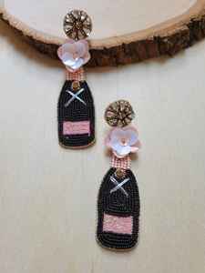 Pendientes coloridos de hilo y cuentas artesanales - Product Image 2