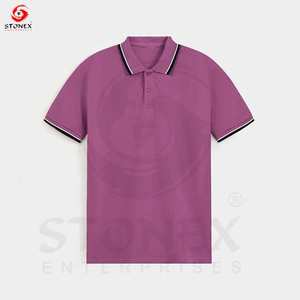Polo de golf en coton pour homme noir personnalisé de haute qualité OEM polo tricoté t-shirt noir pour homme personnalisation - Product Image 3