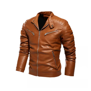 2025 chaquetas de cuero de motociclista de piel de oveja auténtica para hombre de alta calidad personalizadas, chaqueta de invierno de cuero puro - Product Image 2
