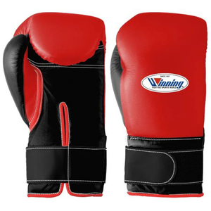 Gants de boxe professionnels en cuir rouge et noir, fermeture velcro au poignet, gants d'entraînement et de sparring pour hommes et femmes - Product Image 1