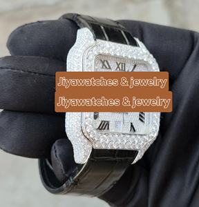 Montre analogique de luxe pour hommes, automatique, mécanique, en acier inoxydable, boîtier carré, verre saphir, noir, Hip Hop, caoutchouc - Product Image 2