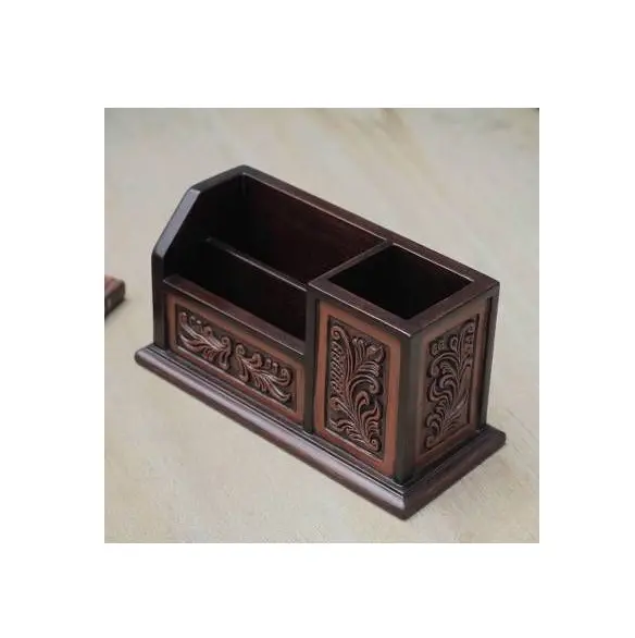 High Quality Beautiful and Design Handmade Wooden Pen Holder decorative and unique Best Selling Housewarming Gift