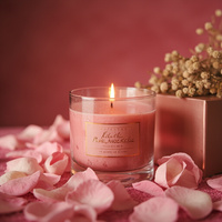 Bougie parfumée à mèche en bois crépitante, dans un bocal en verre ambré transparent, à la cire de soja naturelle, pour une ambiance chaleureuse et douillette