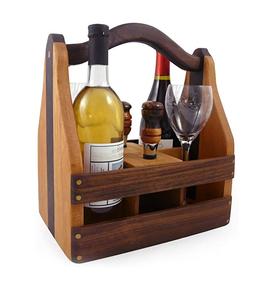 <b>Kitchen</b> Utensil Holder Acacia Wooden <b>Caddy</b> Multiple Compartment Flatware Storage <b>Caddy</b> Supplier at Wholesale Price - Product Image 2