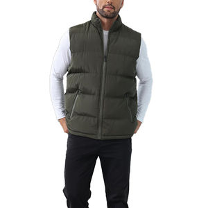 Gilet matelassé sans manches pour homme, col montant, respirant, de qualité unique, en toile, pour le sport, l'hiver, l'extérieur - Product Image 4