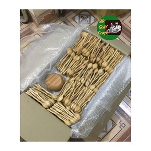 Cuchara de madera hecha a mano Fabricante de Vietnam Suministro a granel Material ecológico natural para uso culinario en el hogar y el hotel - Product Image 1