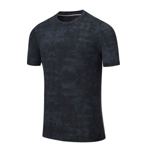 เสื้อยืดออกกำลังกายสำหรับผู้ชายผ้าใยฝ้าย/เยื่อไม้ไผ่แห้งเร็วระบายอากาศได้ออกแบบโลโก้ได้ตามต้องการ - Product Image 2