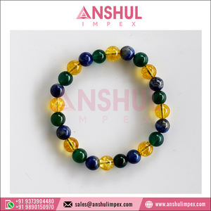 Fabricante Indio de Pulseras de Cristal de Primera Calidad con Diseño Elegante que Promueve la FELICIDAD, Pulsera de Meditación con Piedras Preciosas Curativas - Product Image 6