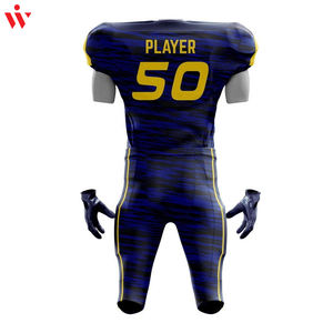 2024 personnalisé Football américain vêtements de sport meilleure conception de haute qualité léger imprimé OEM ODM ensembles grande taille respirant - Product Image 5