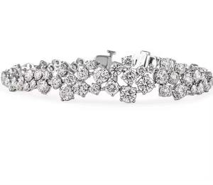 9.75 Ct Round Cut Lab Grown Diamond <b>Bracelet</b> Women's Flexible Gold Bangle for Gift Tennis <b>Bracelet</b> - Product Image 2