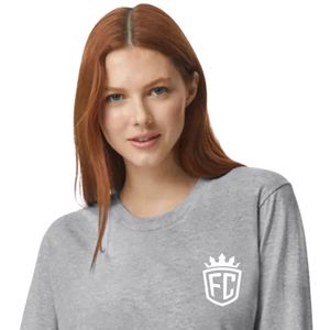 Camiseta básica de algodón de manga larga para mujer, cuello redondo, tela suave informal, cómoda para uso diario - Product Image 5