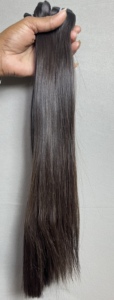 Extensiones de cabello humano de 30 pulgadas con estilo de cinta recta 100% virgen india, longitud estirada, resaltado de ondas, máquina negra Natural - Product Image 3