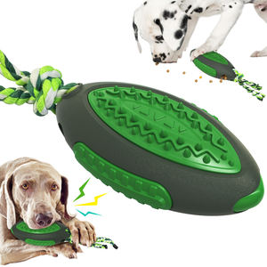 Juguete de goma para perros Juguetes para masticar Pelota de comida Pelota de rugby para perros de plástico - Product Image 6