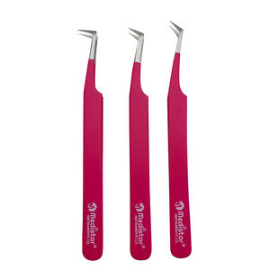 Professional 90 Degree Stainless Steel Lash Extension Tweezers Smooth Fiber Tip for <b>Eyelash</b> <b>Fans</b> - Product Image 5