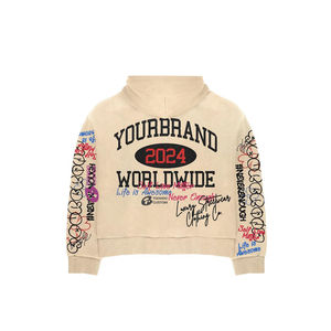 กางเกงวอร์มทรงโอเวอร์ไซส์ผ้าฝ้ายหนานุ่มสไตล์วินเทจ ลุคย้อนยุค ตกแต่งด้วยการปักลายและลูกปัด - Product Image 3