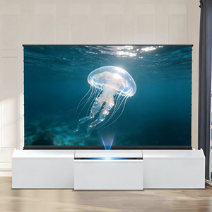 PerfecTisan Mueble para <span class=keywords><strong>TV</strong></span> Láser Blanco Todo en Uno de <span class=keywords><strong>100</strong></span> <span class=keywords><strong>Pulgadas</strong></span> con Proyección Ultra Corta para Pantalla de Proyección UST ALR que se Levanta del Suelo - Product Image 1