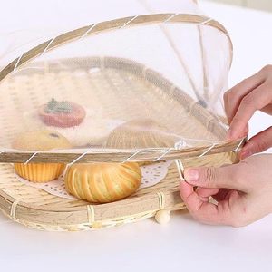 Factory Price Luxury Design Bamboo Serving <b>Tray</b> Handwoven Bamboo Basket Food Dustproof <b>Kitchen</b> <b>Tray</b> Decorative Pattern Vietnam - Product Image 4