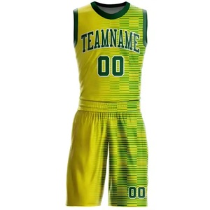 Ensemble de maillot de basket-ball pour homme adulte, 100% polyester, respirant, séchage rapide, taille plus, manches courtes, personnalisable avec le nom de l'équipe et le logo - Product Image 3