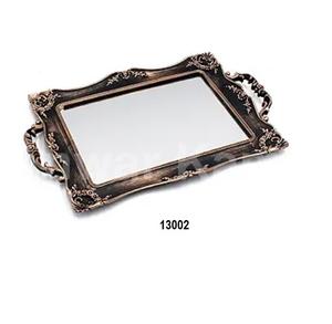 Bandeja redonda de Metal y madera para servir - Product Image 5