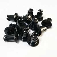 Boutons Dzus en alliage noir de 5/16 x 0,500 pouces, à quart de tour, pour pièces de voiture de course