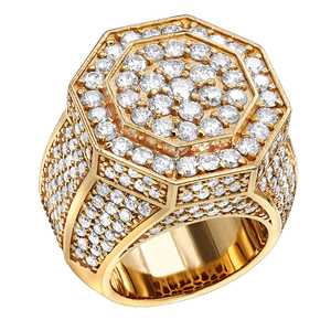 Customized Luxury Fine Hip Hop Jewelry Iced Out 925 Sterling <b>Silver</b> Moissanite Diamond Custom <b>Ring</b> <b>for</b> <b>Men</b> - Product Image 3