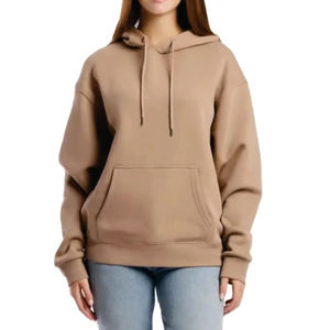 Sudadera corta con capucha para mujer con diseño de cremallera Logotipo bordado Color sólido Top corto de manga larga disponible Todos los colores Invierno - Product Image 1