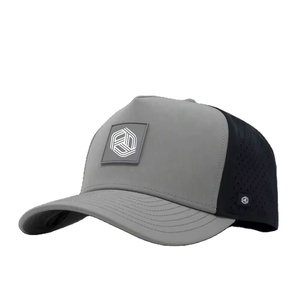 Custom 5 Panel Unisex Baseball Caps Quick Dry Waterproof Performance Nylon <b>Hats</b> with Laser Cut Drilled Perforated Hole Wholesale - Product Image 2