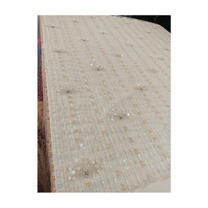 Vestidos de noche occidentales de mujer bordados a mano de tela de Red Ecológica de lujo de nuevo diseño para no tejido transpirable - Product Image 6