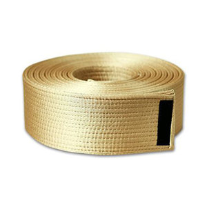 Custom golden <b>shade</b> judo karate belts for martial arts uniforms strong double-layer cotton suitable for tournaments & practice - Product Image 3