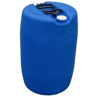 Vente en gros 200L Bleu HDPE Seau en plastique en forme de cylindre Tambour en acier pour produits chimiques Peinture Eau Lait Bière Fer Matériel