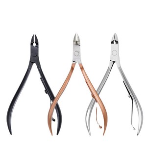 Cortador de cutículas de uñas personalizado de alta calidad, herramienta de manicura de acero inoxidable curvada para los dedos del bebé, pinza para cutículas - Product Image 1