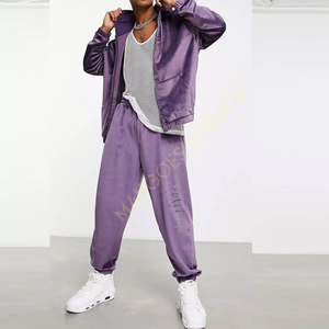 Pantalones Deportivos de Felpa para Hombre y Mujer, Diseño OEM de Mangoes Fashion, Color Morado Sólido, 100% Algodón Transpirable, Corte Regular, para Invierno - Product Image 5