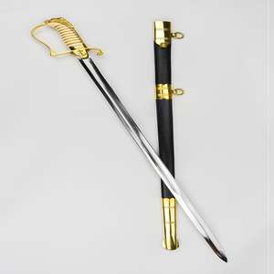 Handmade Command Swords with Brass Steel Hilt India Leather Souvenir OEM Not Sharp Metal <b>Crafts</b> - Product Image 6