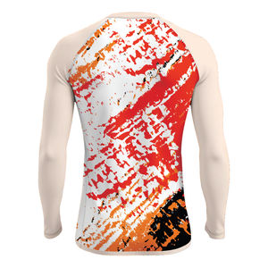 Gradient Color Long Sleeve Quick Dry Cotton Polyester Unisex <b>Surf</b> and Dive Rash Guard - Product Image 2