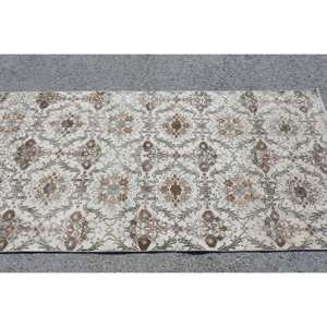 Tapis en laine turque vintage 38x79 pieds spacieux grande surface classique blanc marron Style 10mm épaisseur Patchwork en latex pour couloir - Product Image 4