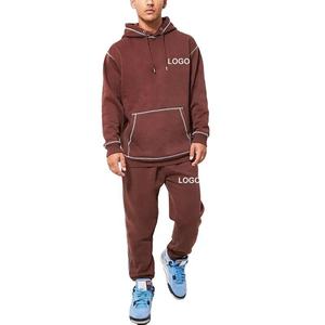 Custom fitness unisex pullover chándal gimnasio Pantalón jogging hombres chándal y Sudadera con capucha conjunto para hombres - Product Image 2
