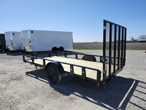 Remorque utilitaire à essieu simple 7x14 2026 Rice Trailers 82x14 avec porte de 5 pieds, remorque pour équipement paysager à vendre - Product Image 3