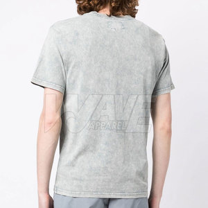 เสื้อยืดผ้าฝ้ายกรดซัก100% สำหรับผู้ชายสีพรีเมี่ยมปรับแต่งได้ - Product Image 4